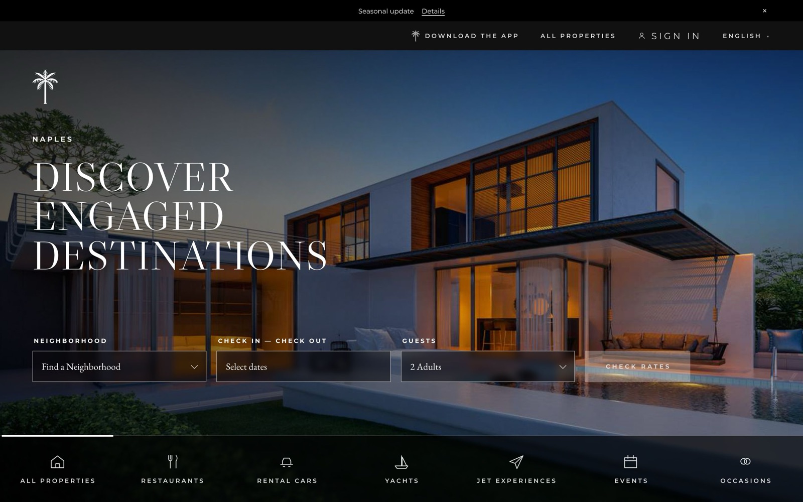 Engaged Destinations website